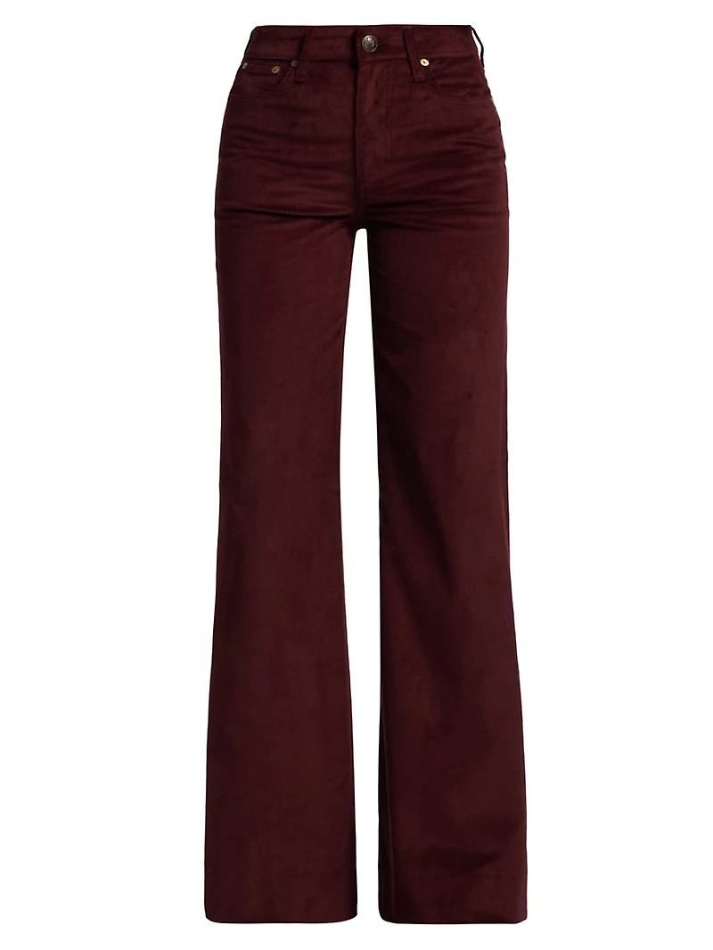 Skylar Corduroy Wide-Leg Trousers