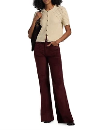 Skylar Corduroy Wide-Leg Trousers