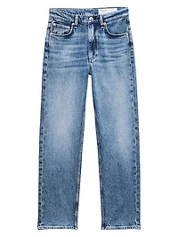 Harlow Mid-Rise Ankle Straight Jeans