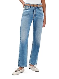 Harlow Mid-Rise Ankle Straight Jeans