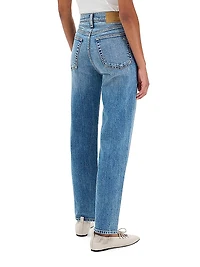 Harlow Mid-Rise Ankle Straight Jeans