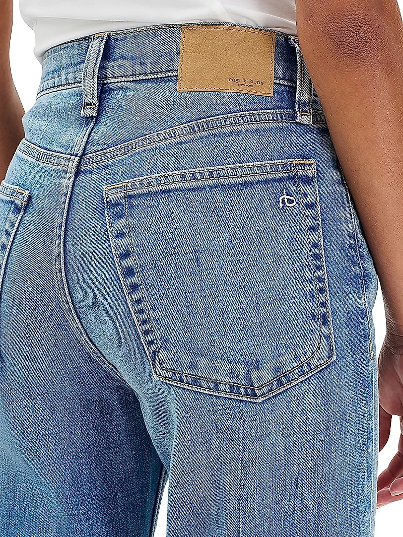 Harlow Mid-Rise Ankle Straight Jeans