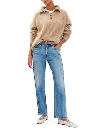 Harlow Mid-Rise Ankle Straight Jeans