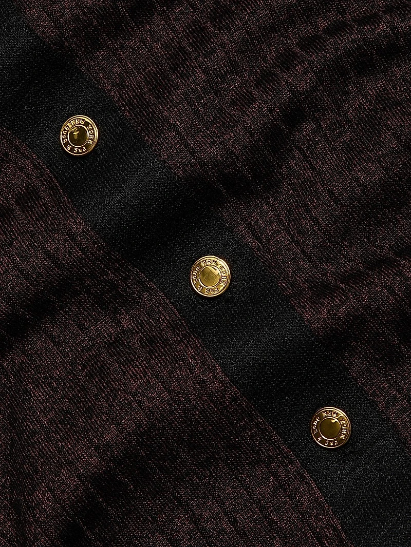 Contrast Collar Slim-Fit Cardigan