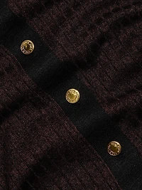 Contrast Collar Slim-Fit Cardigan
