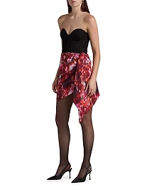 Printed Bustier Minidress