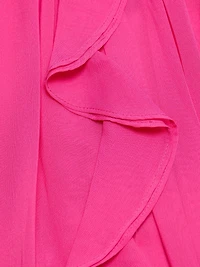 Ruffled Chiffon Halterneck Gown