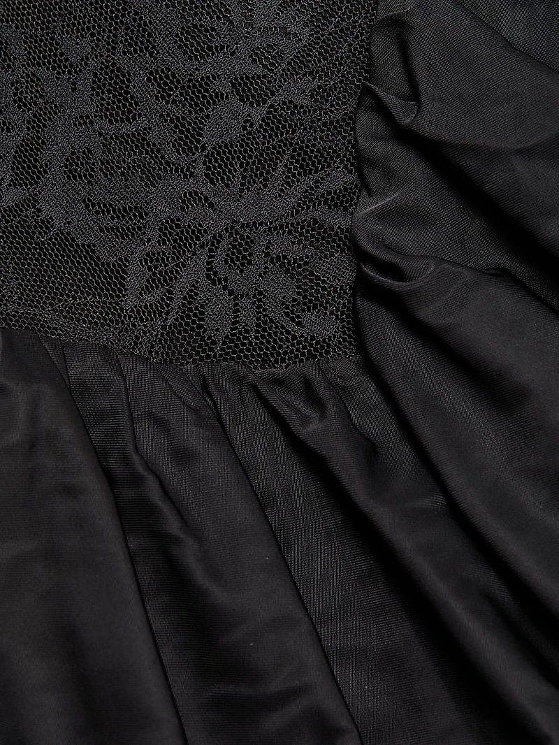 Stretch Lace Bubble Minidress