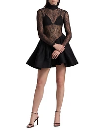 Stretch Lace Bubble Minidress