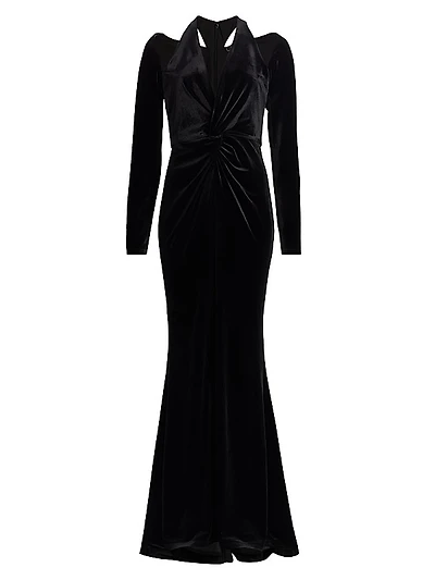 Twist Velvet Gown