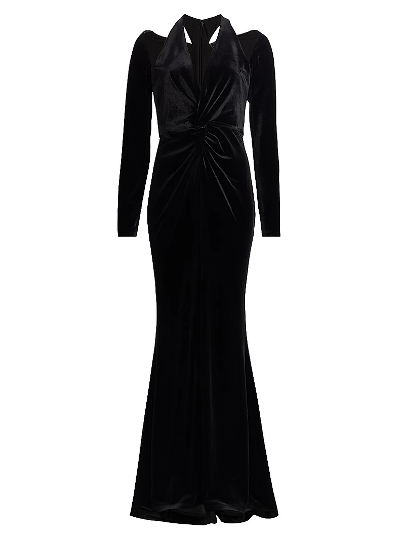 Twist Velvet Gown