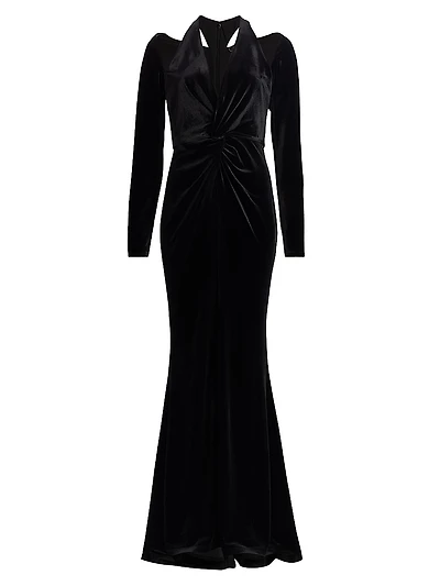 Twist Velvet Gown