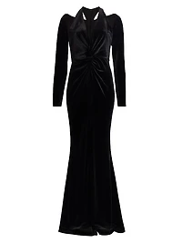 Twist Velvet Gown