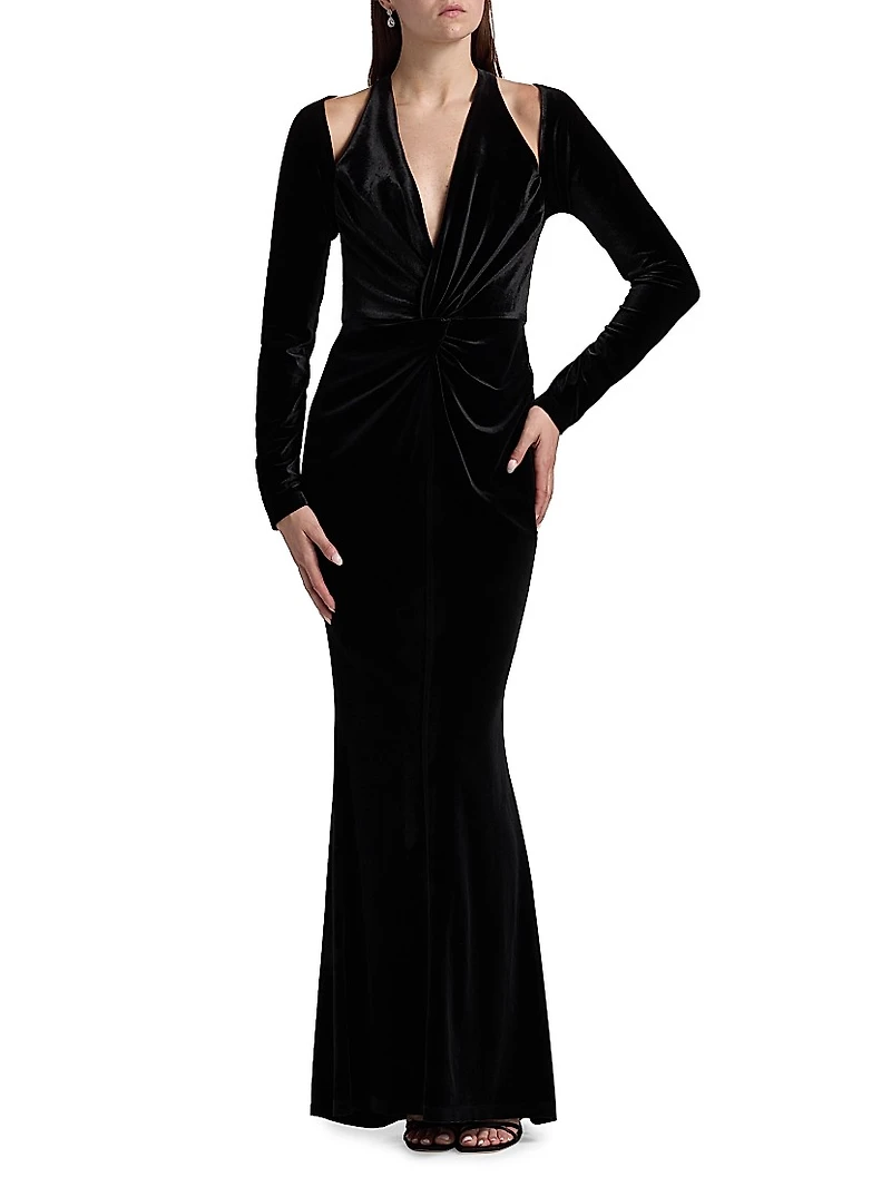 Twist Velvet Gown