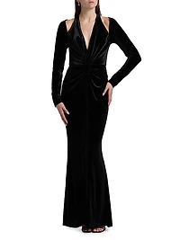 Twist Velvet Gown