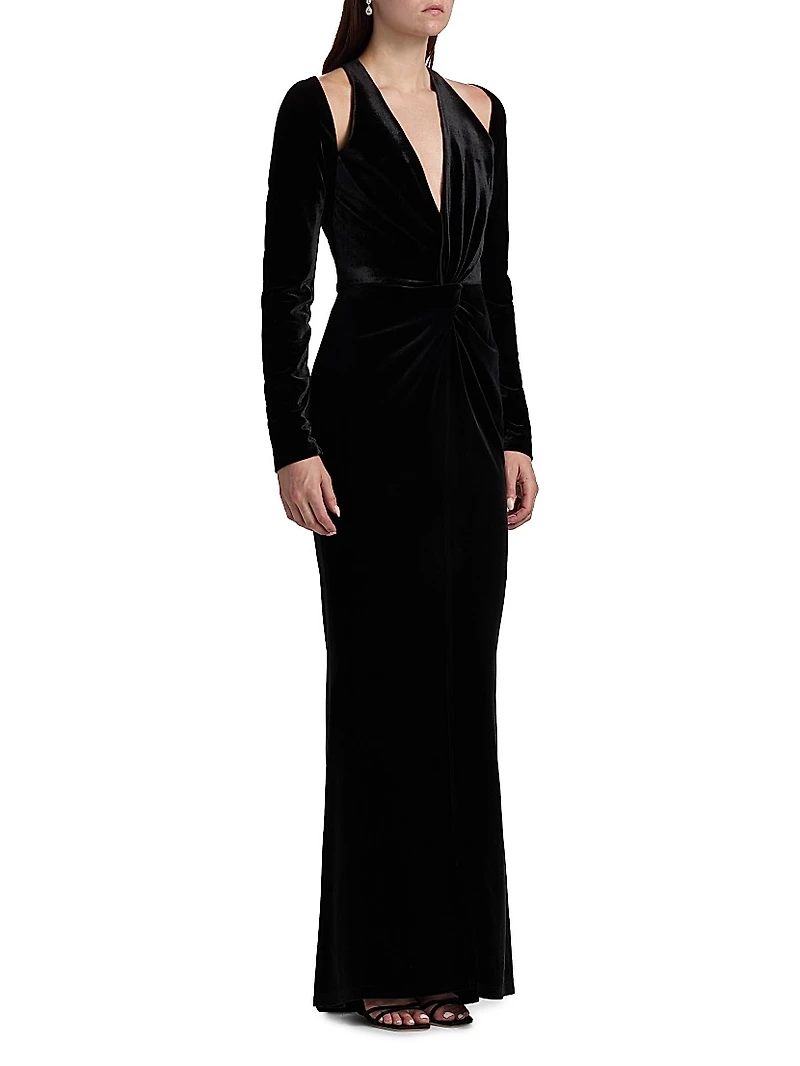 Twist Velvet Gown