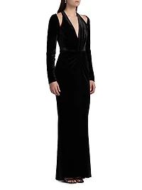 Twist Velvet Gown