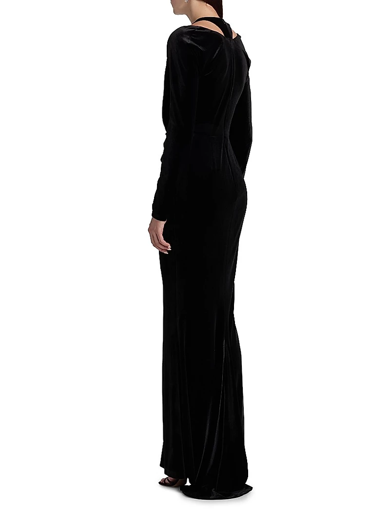 Twist Velvet Gown