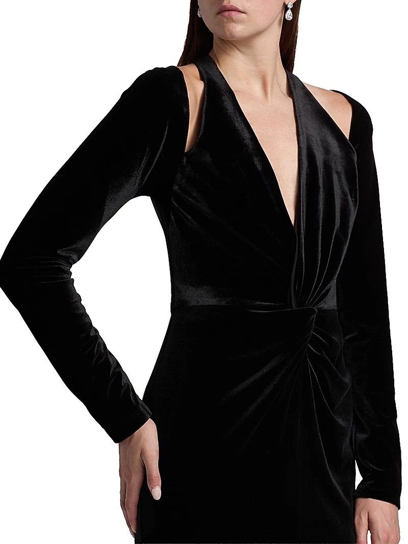 Twist Velvet Gown