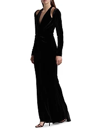 Twist Velvet Gown