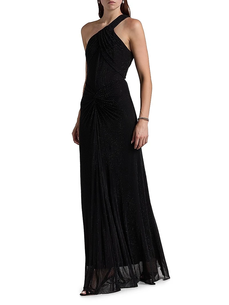 Embellished Twist Hot Fix Gown