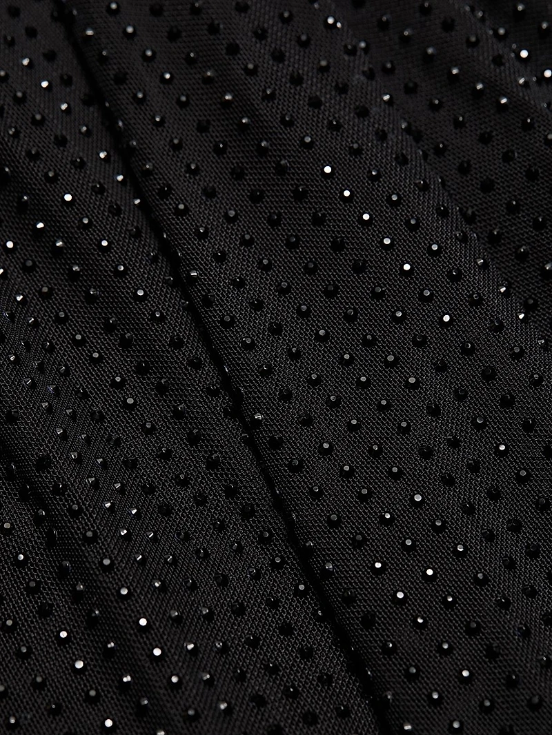 Embellished Twist Hot Fix Gown