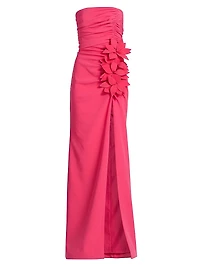Ruched Strapless Gown