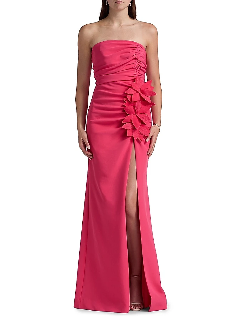 Ruched Strapless Gown