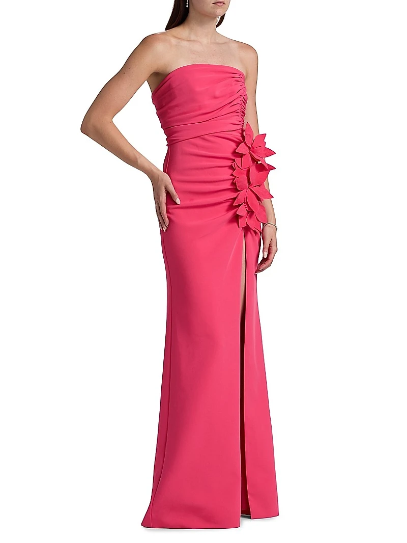 Ruched Strapless Gown