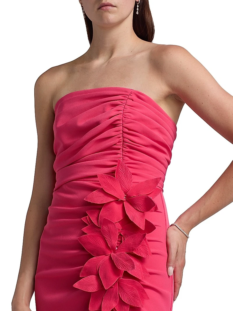 Ruched Strapless Gown