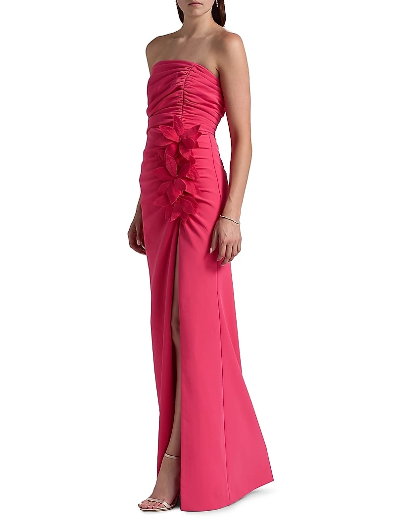 Ruched Strapless Gown