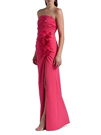 Ruched Strapless Gown