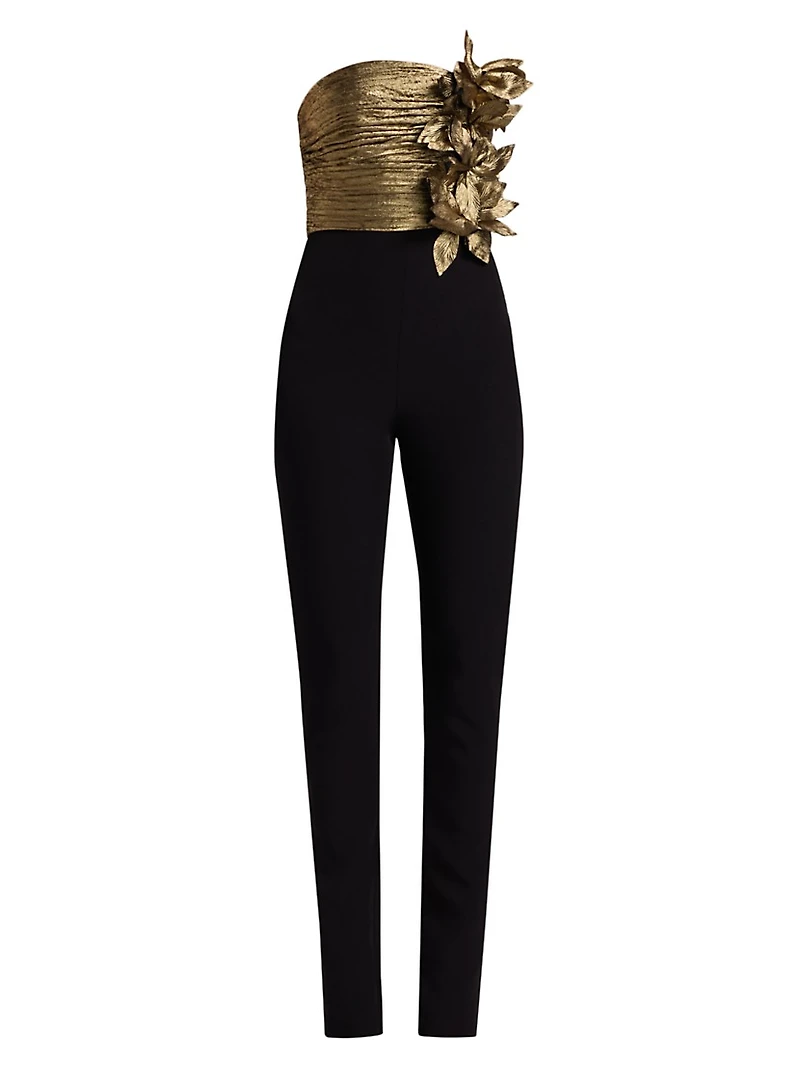 Ruched Strapless Jumpsuit