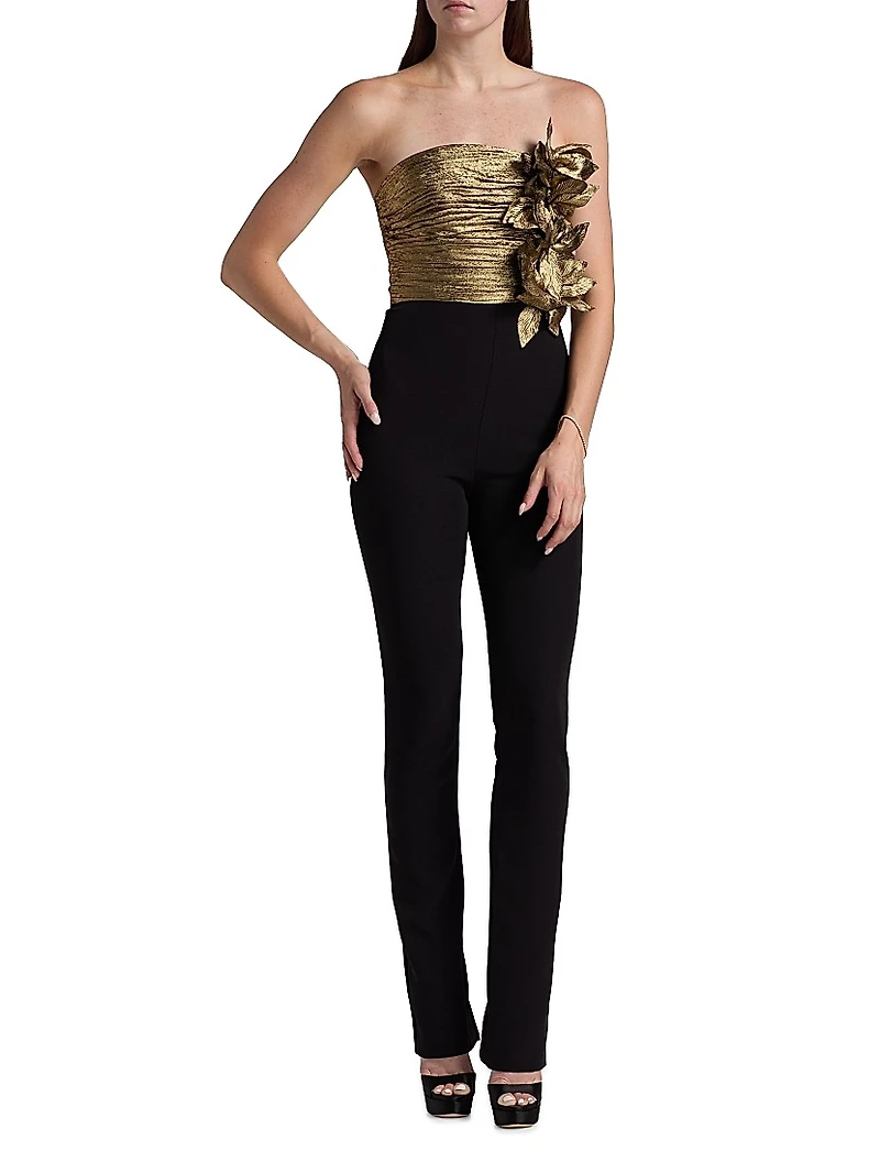 Ruched Strapless Jumpsuit