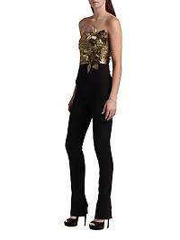 Ruched Strapless Jumpsuit