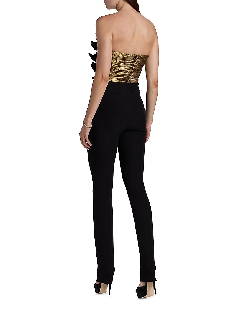 Ruched Strapless Jumpsuit