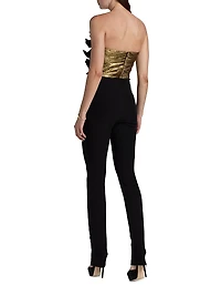 Ruched Strapless Jumpsuit