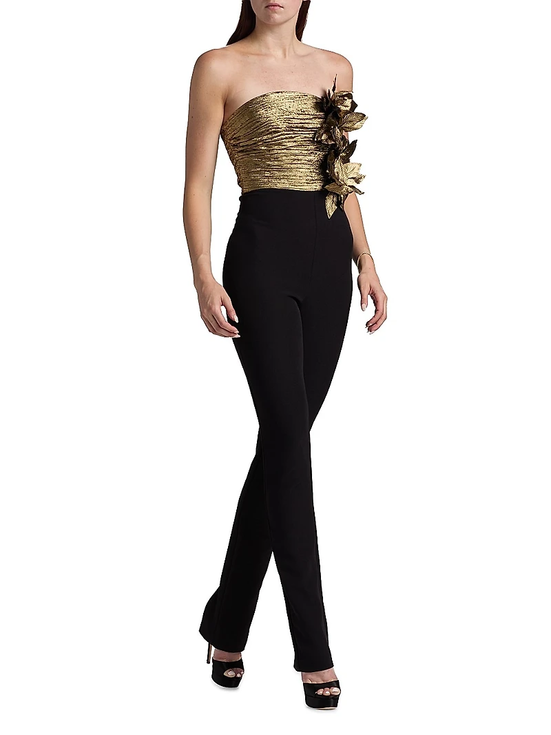 Ruched Strapless Jumpsuit