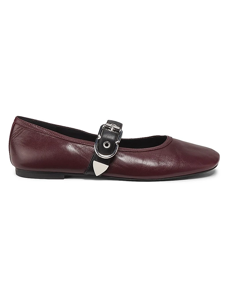 ID Leather Mary Jane Flats