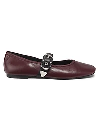 ID Leather Mary Jane Flats