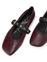 ID Leather Mary Jane Flats