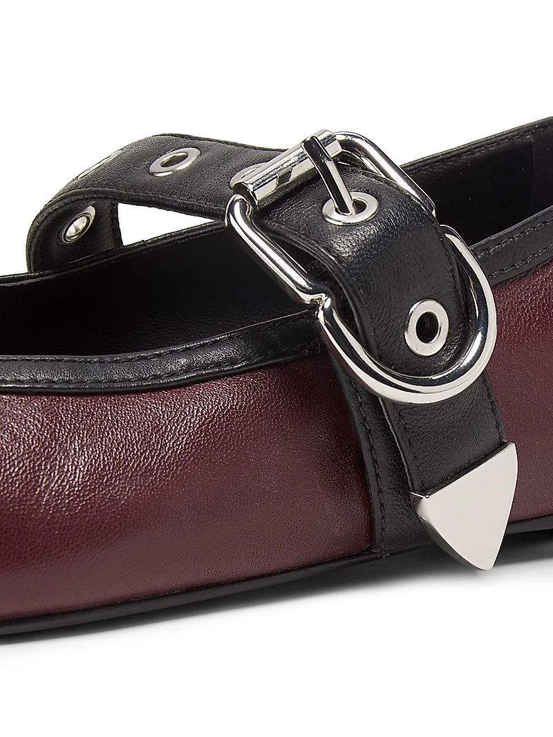 ID Leather Mary Jane Flats