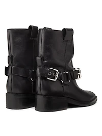 Alexa Leather Moto Boots