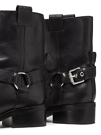 Alexa Leather Moto Boots