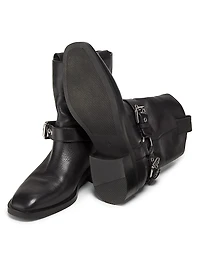 Alexa Leather Moto Boots