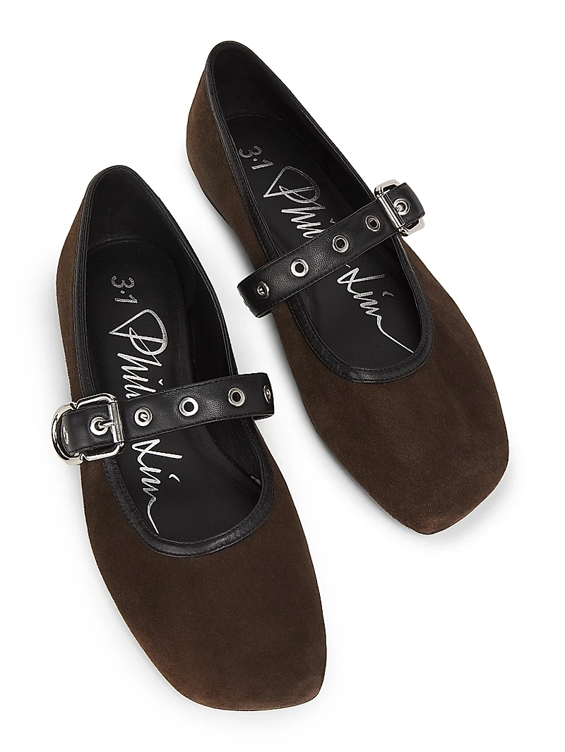 ID Suede Mary Janes