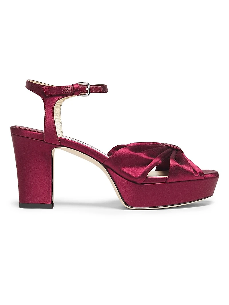 Heloise 80MM Satin Platform Sandals