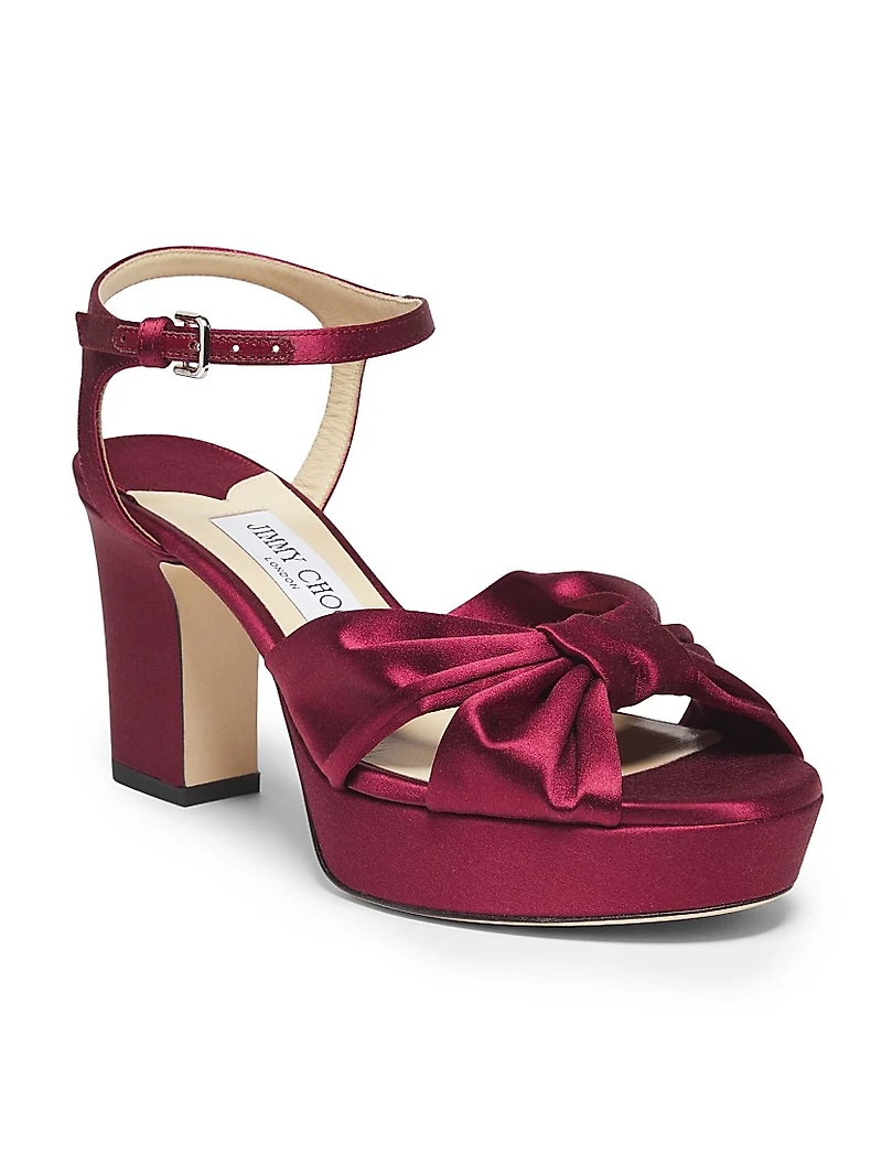 Heloise 80MM Satin Platform Sandals