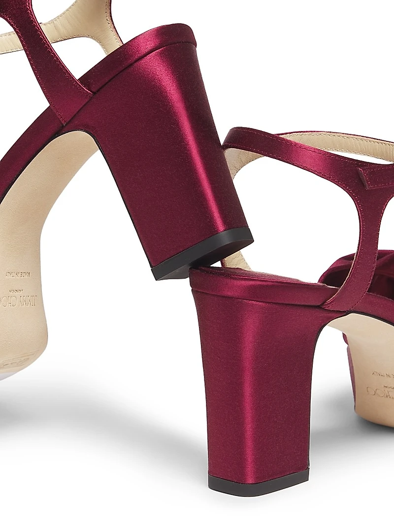 Heloise 80MM Satin Platform Sandals