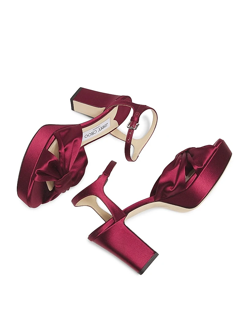 Heloise 80MM Satin Platform Sandals